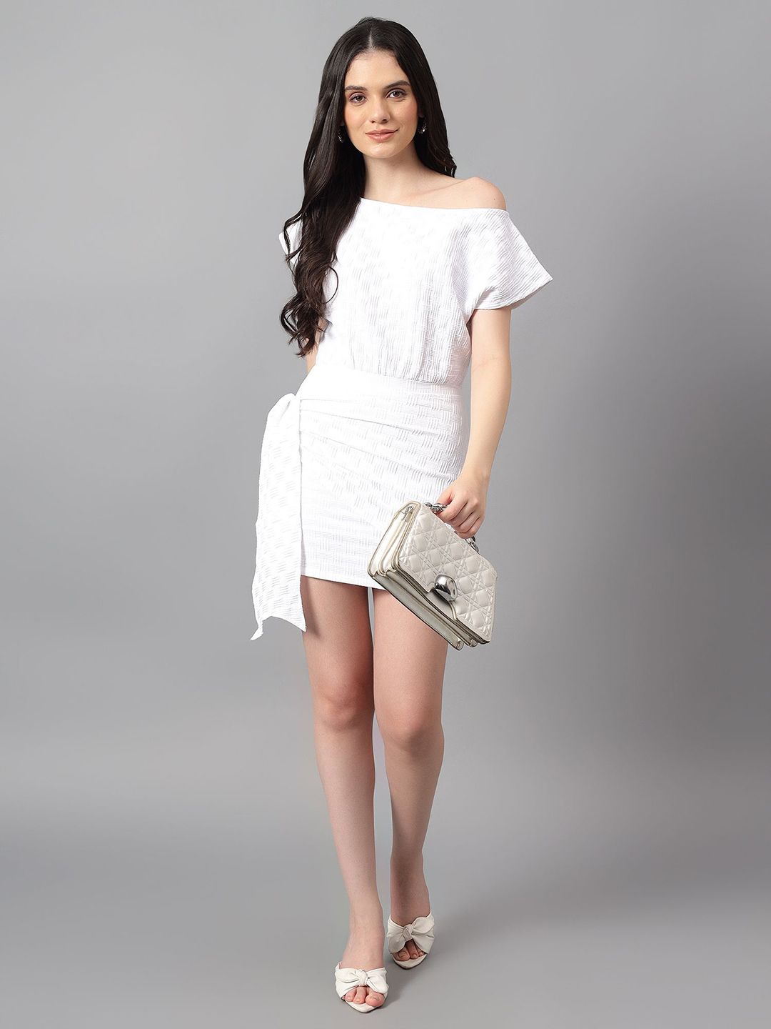 Kotty One Shoulder Sheath Kotty Women Mini Dress