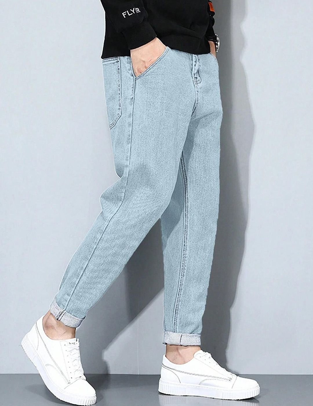 Kotty Men Straight Fit Low-Rise Stretchable Jeans