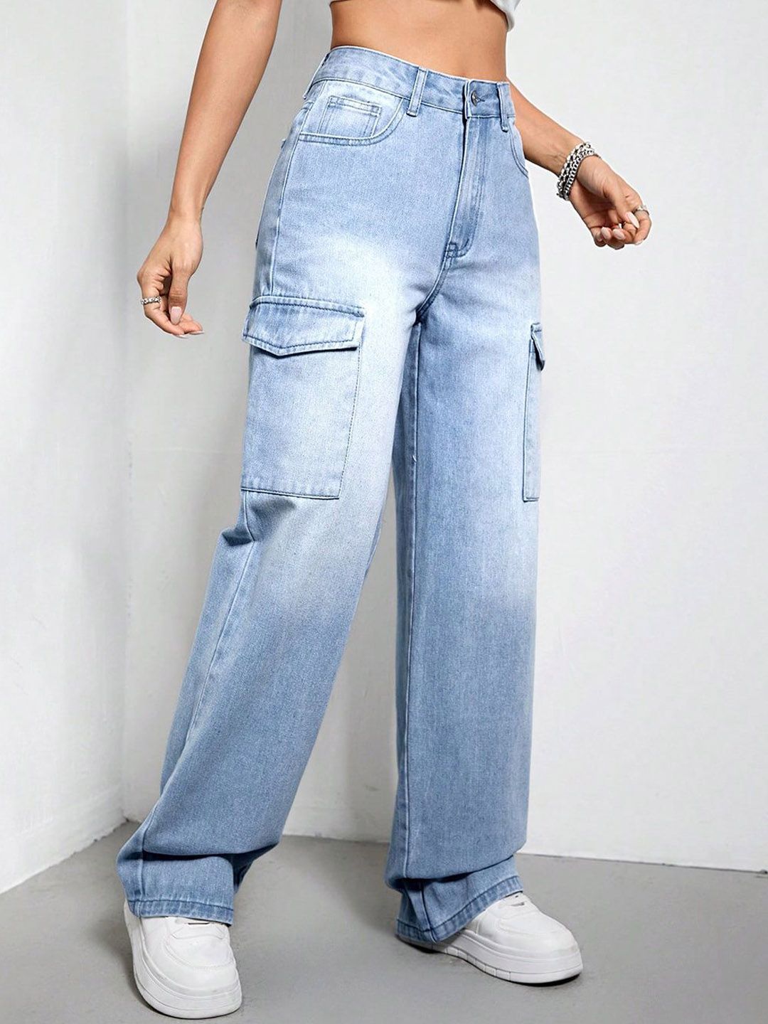 Kotty Women Straight Fit High-Rise Stretchable Jeans