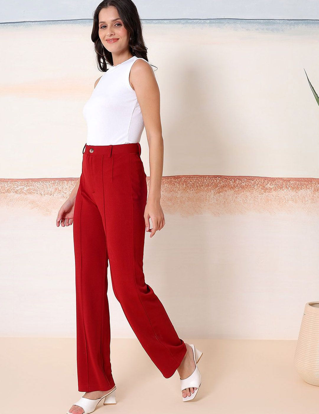 Kotty Relaxed Fit Round Neck Top With Trousers Co-Ords Set