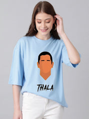 Kotty Women Graphic Printed Round Neck Cotton Oversized T-shirt