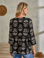 Kotty Print Crepe Top