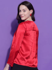 Kotty Women Solid V-Neck Top