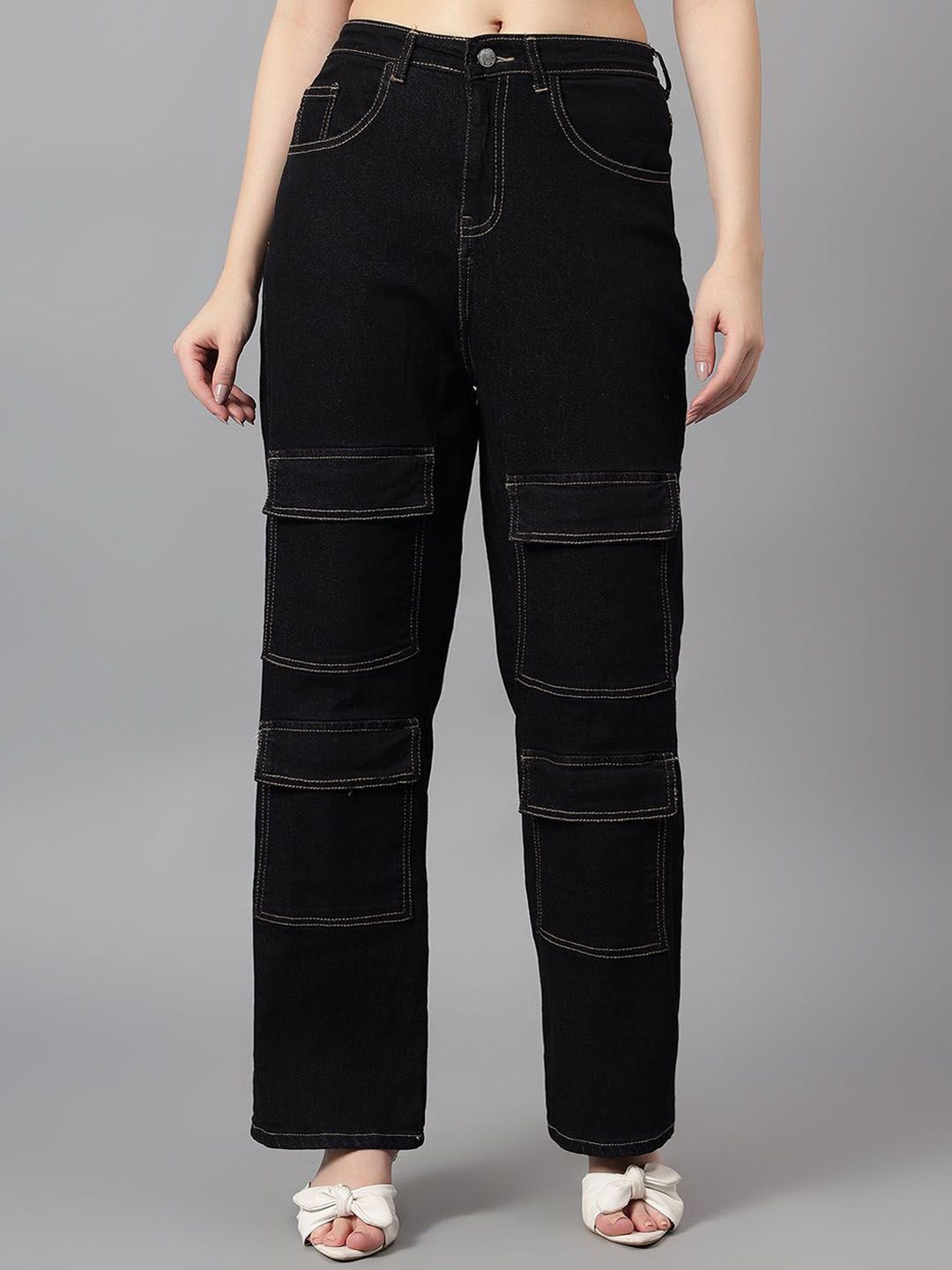 Kotty Women Straight Fit High-Rise Stretchable Jeans