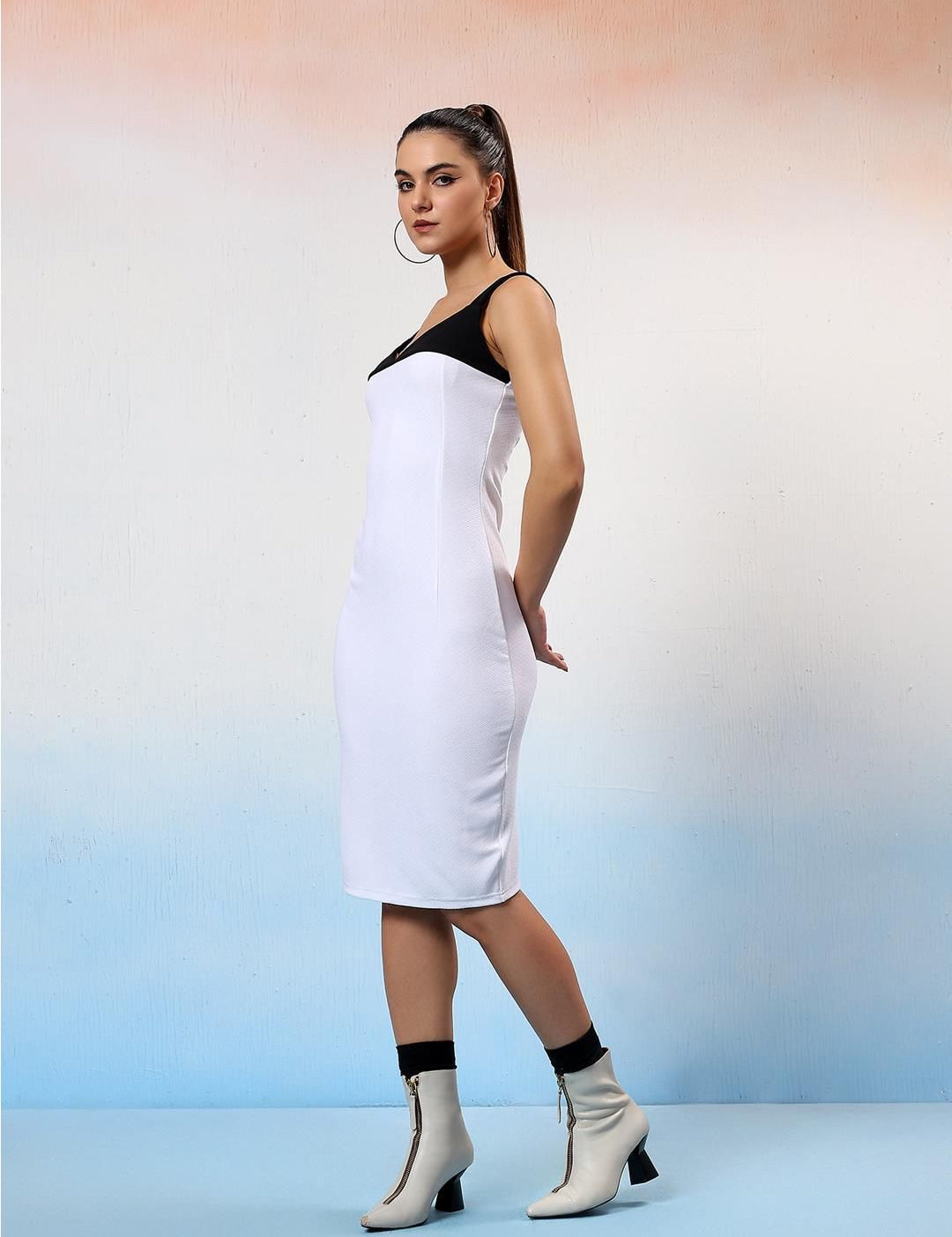 Kotty Women Shoulder Straps Bodycon Dress