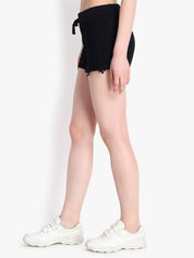KOTTY  Self Design Women Black Regular Shorts