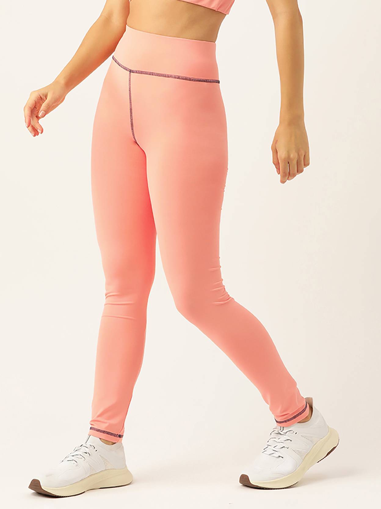 KOTTY  Self Design Women Pink Tights