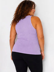 Kotty Women's Violet Round Neck Sleeveless Top | Casual Summer Top
