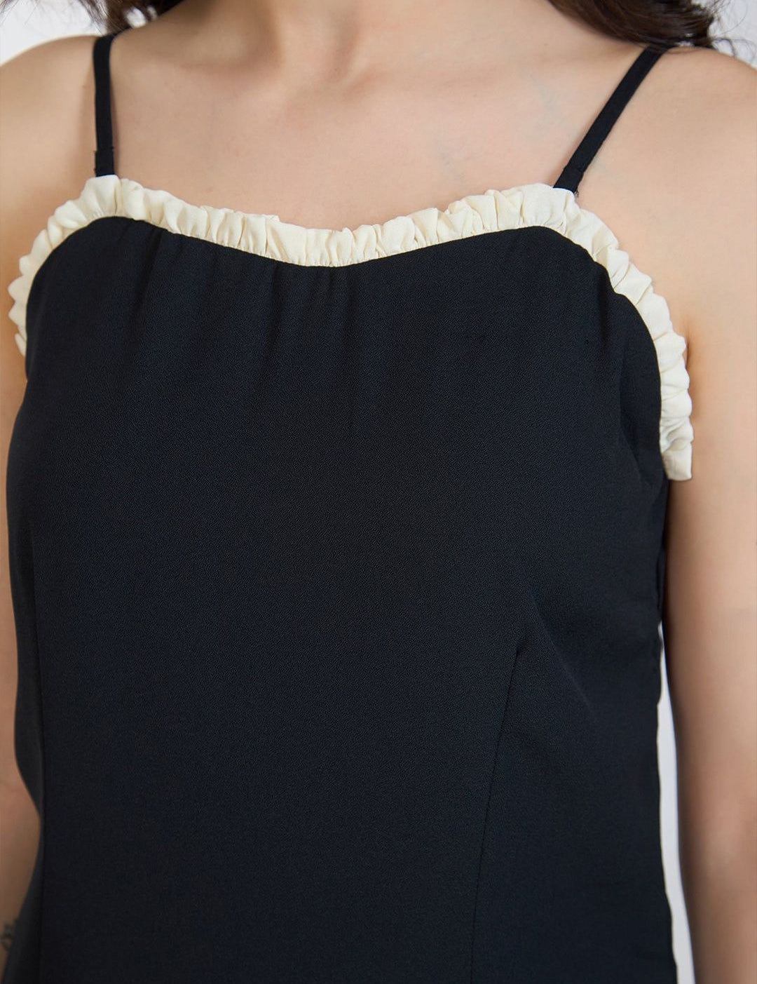 Kotty Shoulder Straps Cotton Sheath Mini Dress