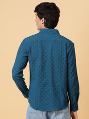 Kotty Men Relaxed Spread Collar Solid Casual Shirt