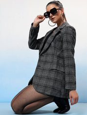  Kotty Checked Single-Breasted Coat