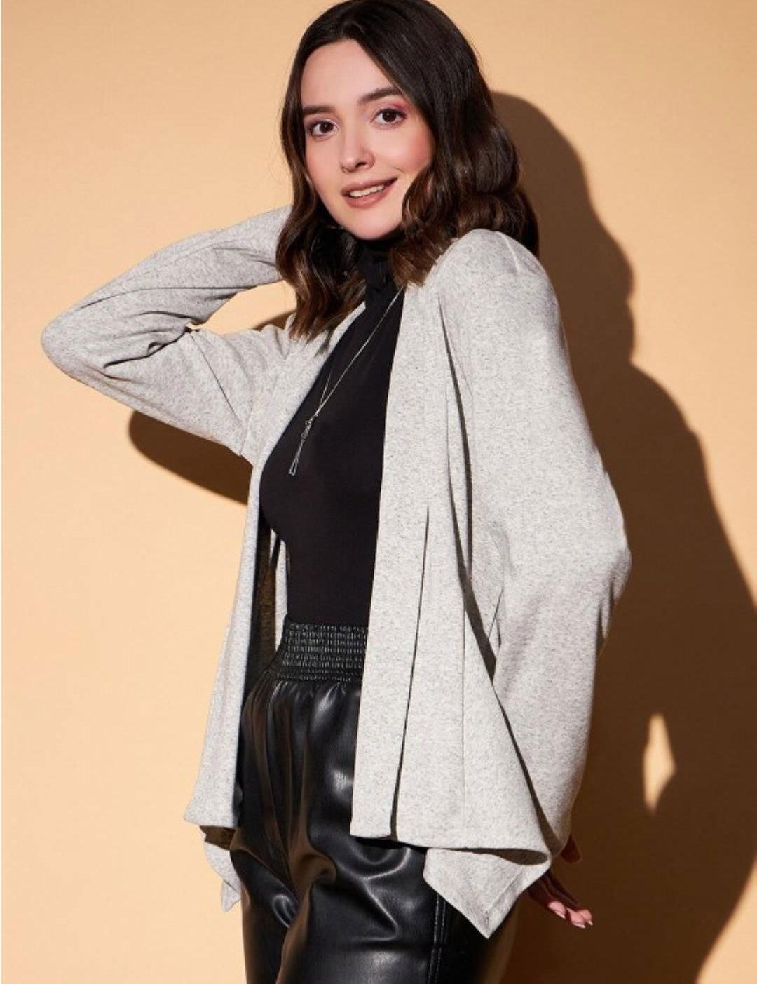 Kotty Long Sleeves Open Front Shrug