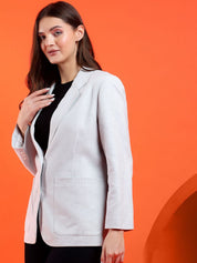 Kotty Notched Lapel Collar Long Sleeves Overcoat