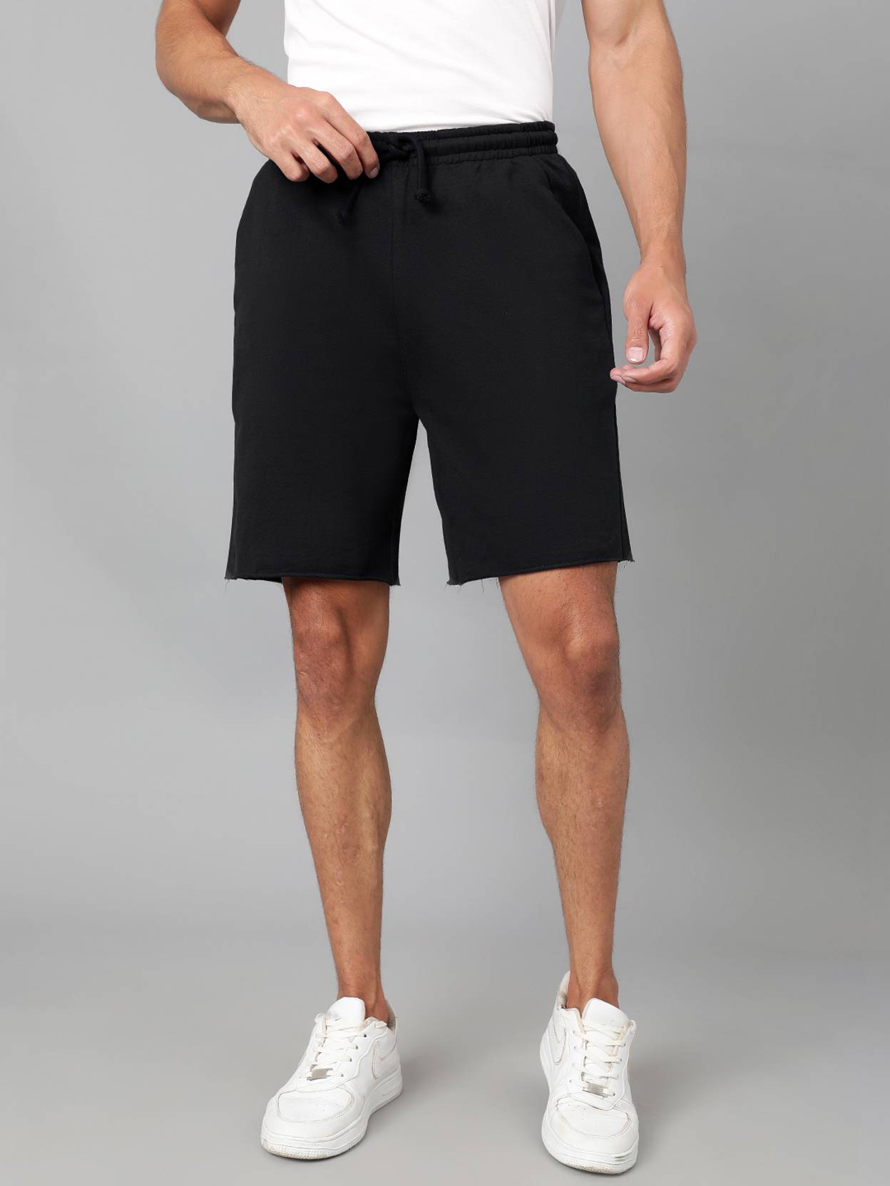 KOTTY  Solid Men Black Casual Shorts