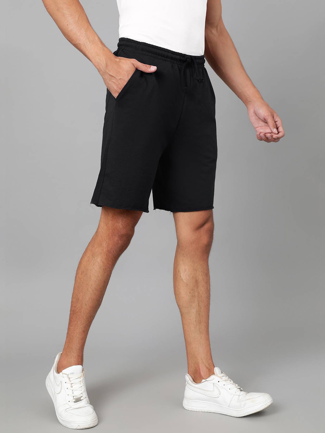 KOTTY  Solid Men Black Casual Shorts