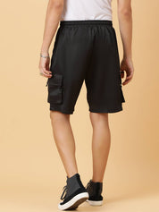 KOTTY  Solid Men Black Regular Shorts