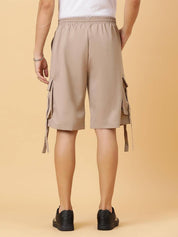 KOTTY  Solid Men Brown Cargo Shorts