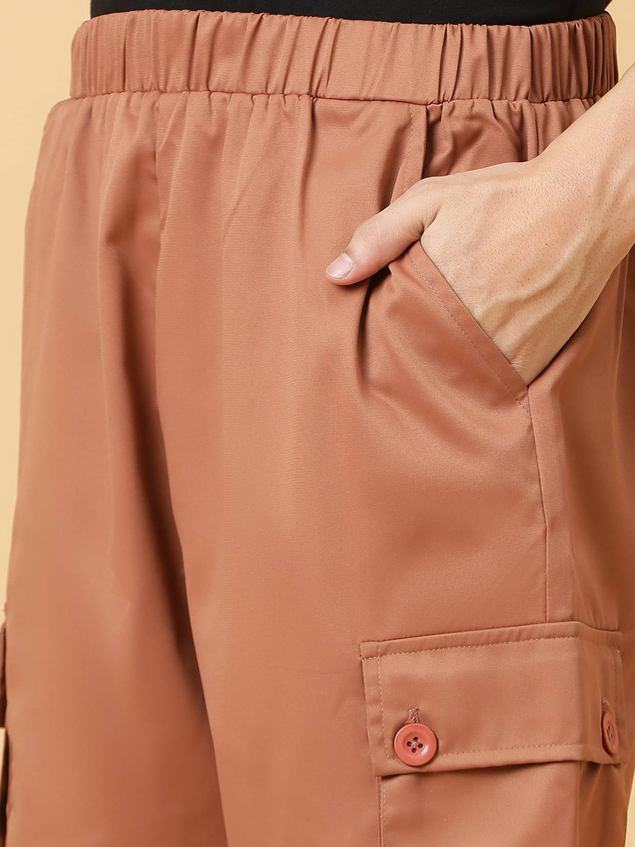 KOTTY  Solid Men Brown Regular Shorts
