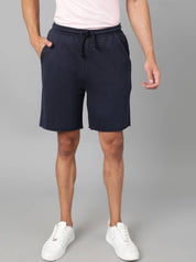 KOTTY  Solid Men Dark Blue Casual Shorts