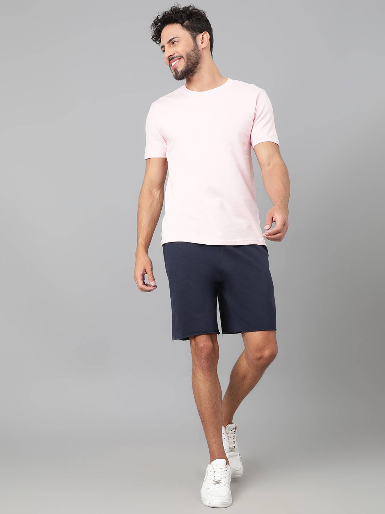 KOTTY  Solid Men Dark Blue Casual Shorts