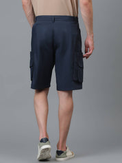 KOTTY  Solid Men Dark Blue Regular Shorts