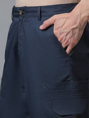 KOTTY  Solid Men Dark Blue Regular Shorts