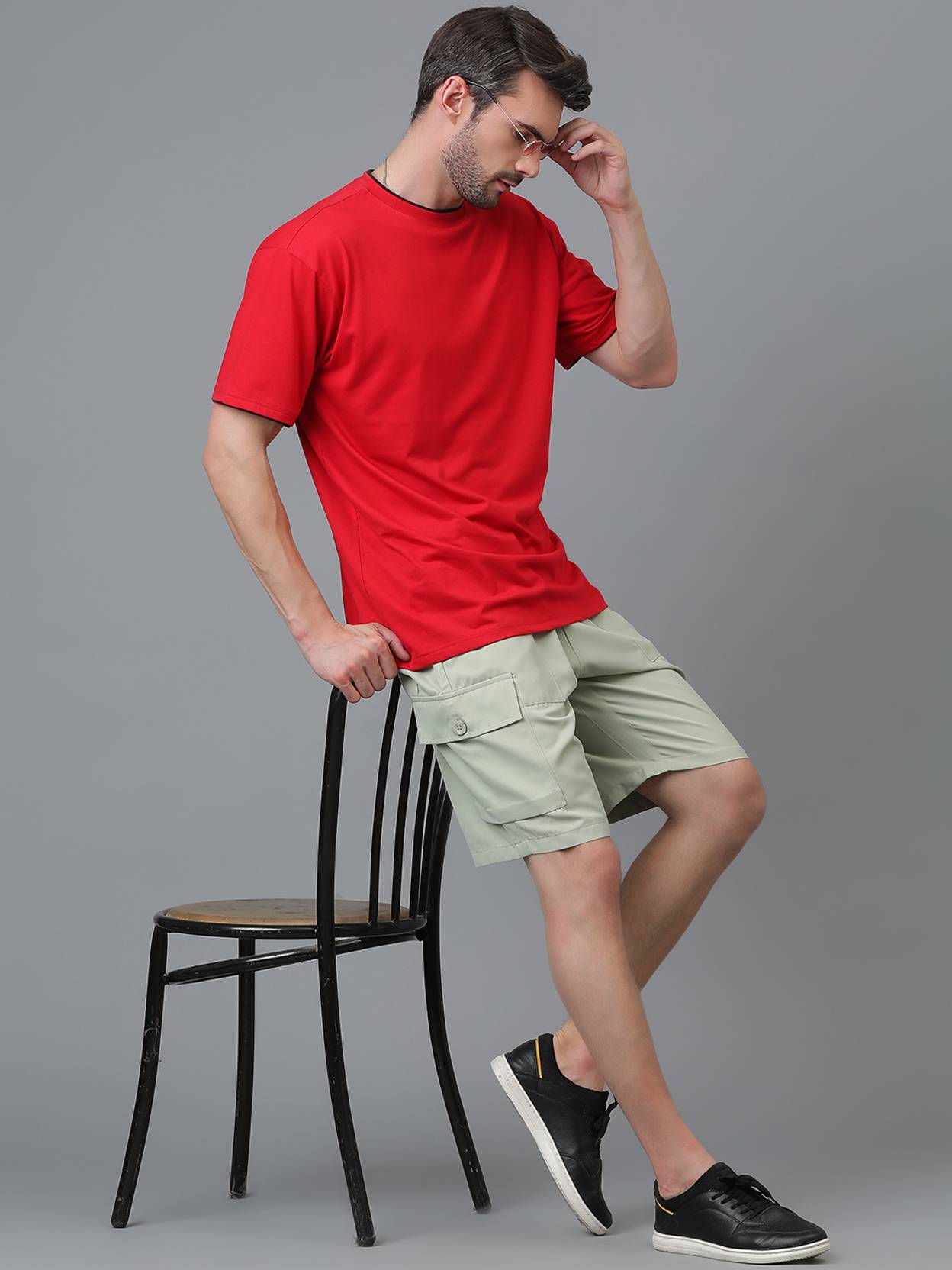 KOTTY  Solid Men Green Cargo Shorts