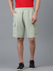 KOTTY  Solid Men Green Cargo Shorts