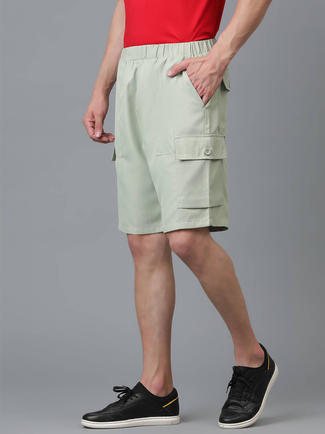 KOTTY  Solid Men Green Cargo Shorts