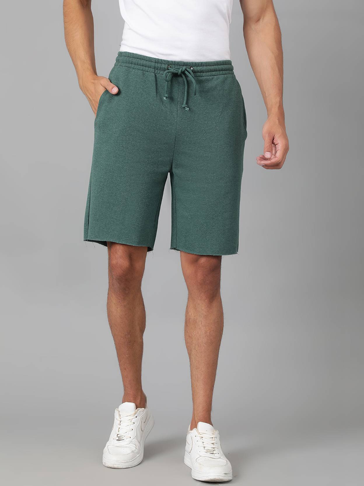 KOTTY  Solid Men Green Casual Shorts