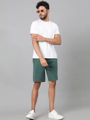 KOTTY  Solid Men Green Casual Shorts