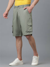 KOTTY  Solid Men Green Regular Shorts