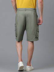 KOTTY  Solid Men Green Regular Shorts