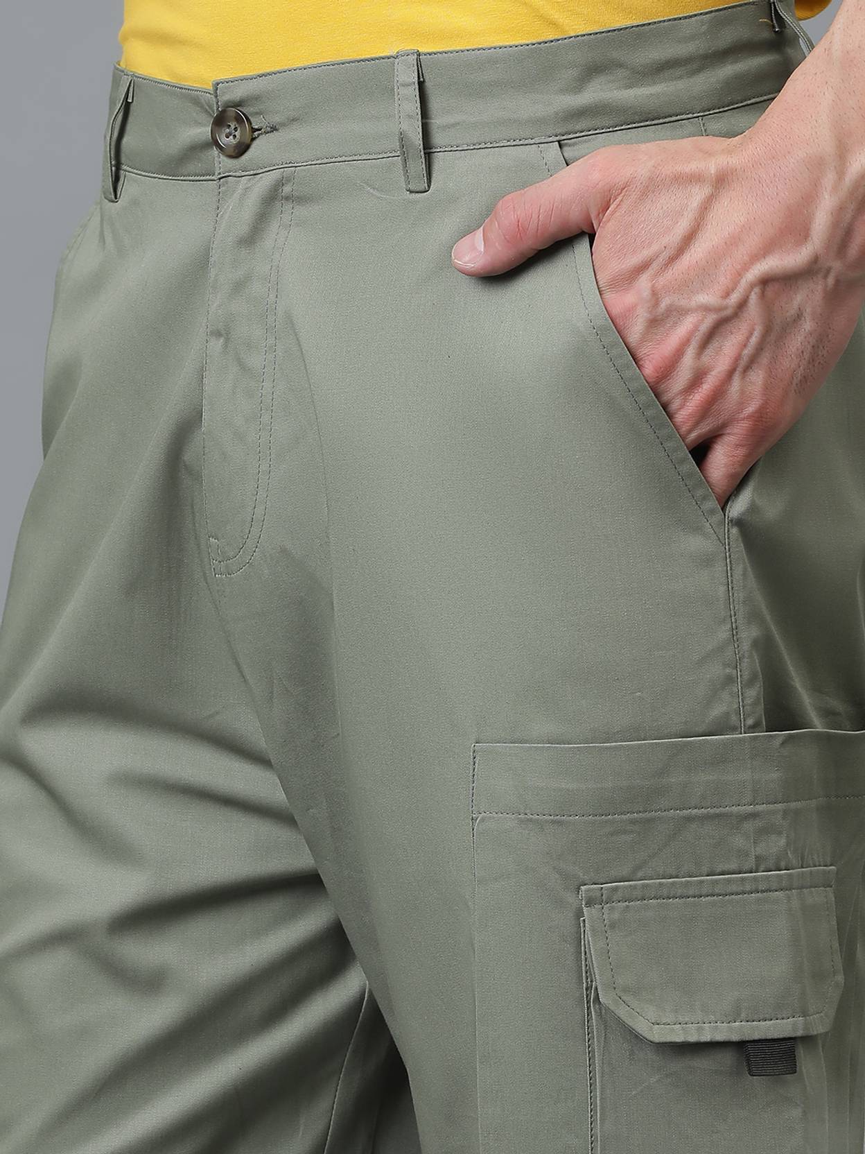 KOTTY  Solid Men Green Regular Shorts