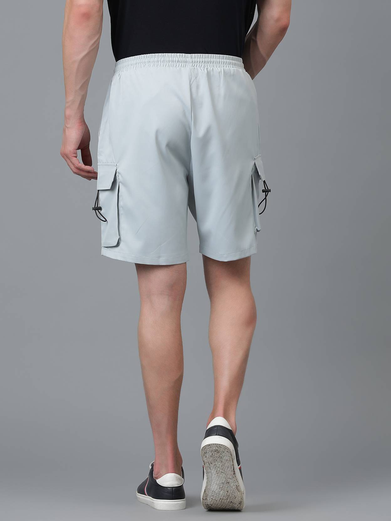 KOTTY  Solid Men Light Blue Cargo Shorts