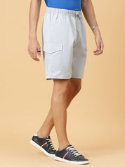 KOTTY  Solid Men Light Blue Cargo Shorts