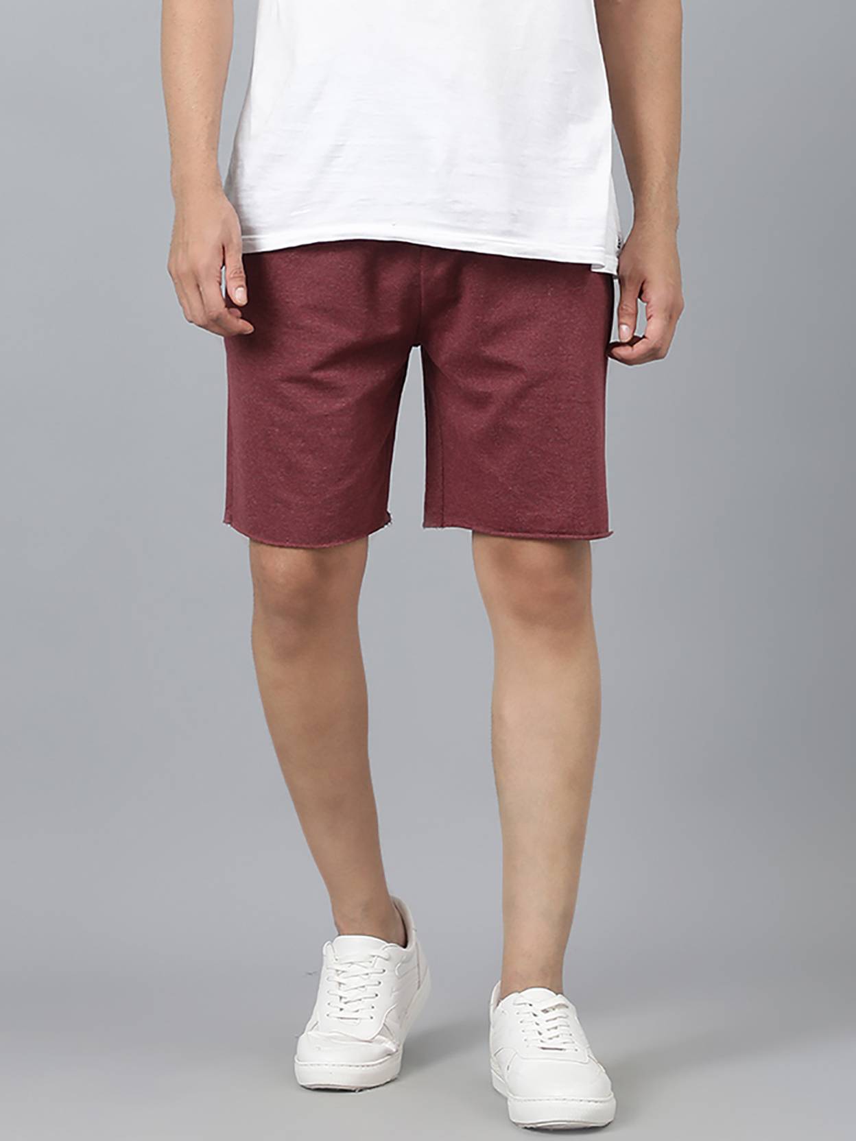 KOTTY  Solid Men Maroon Casual Shorts