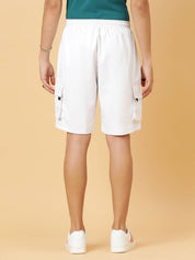 KOTTY  Solid Men White Regular Shorts