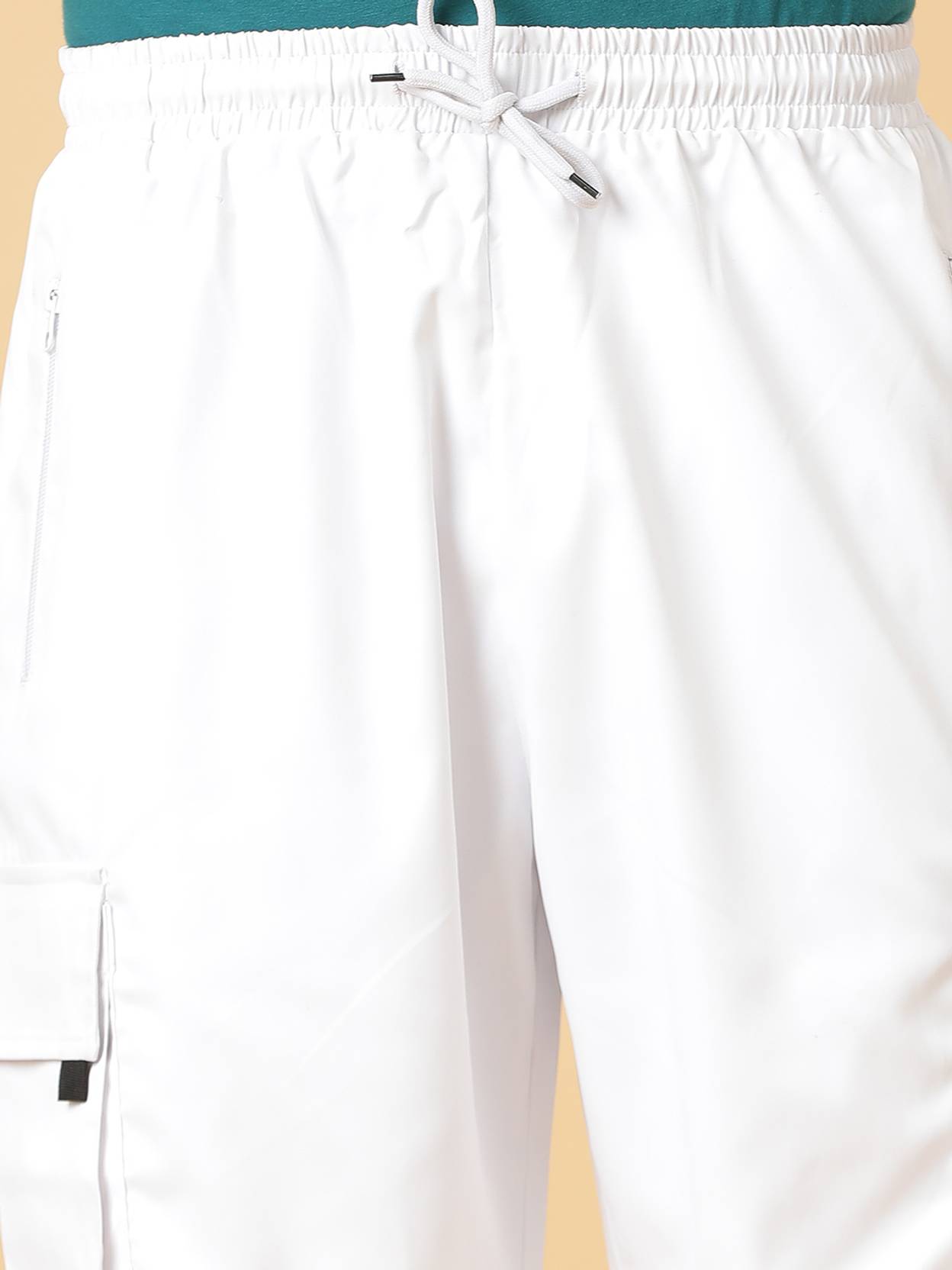 KOTTY  Solid Men White Regular Shorts