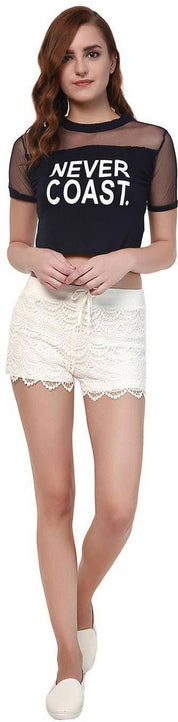 KOTTY  Solid Women Beige Regular Shorts