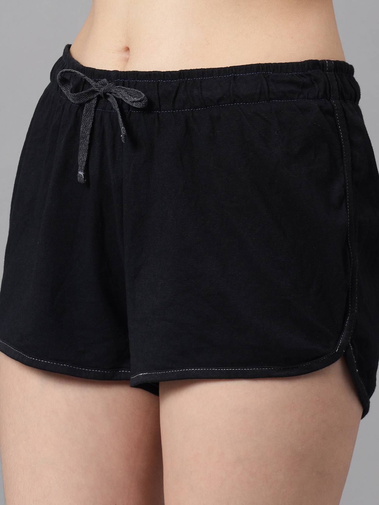 KOTTY  Solid Women Black Casual Shorts