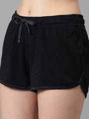 KOTTY  Solid Women Black Casual Shorts