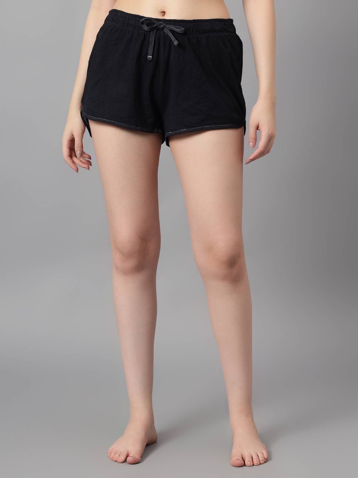KOTTY  Solid Women Black Casual Shorts