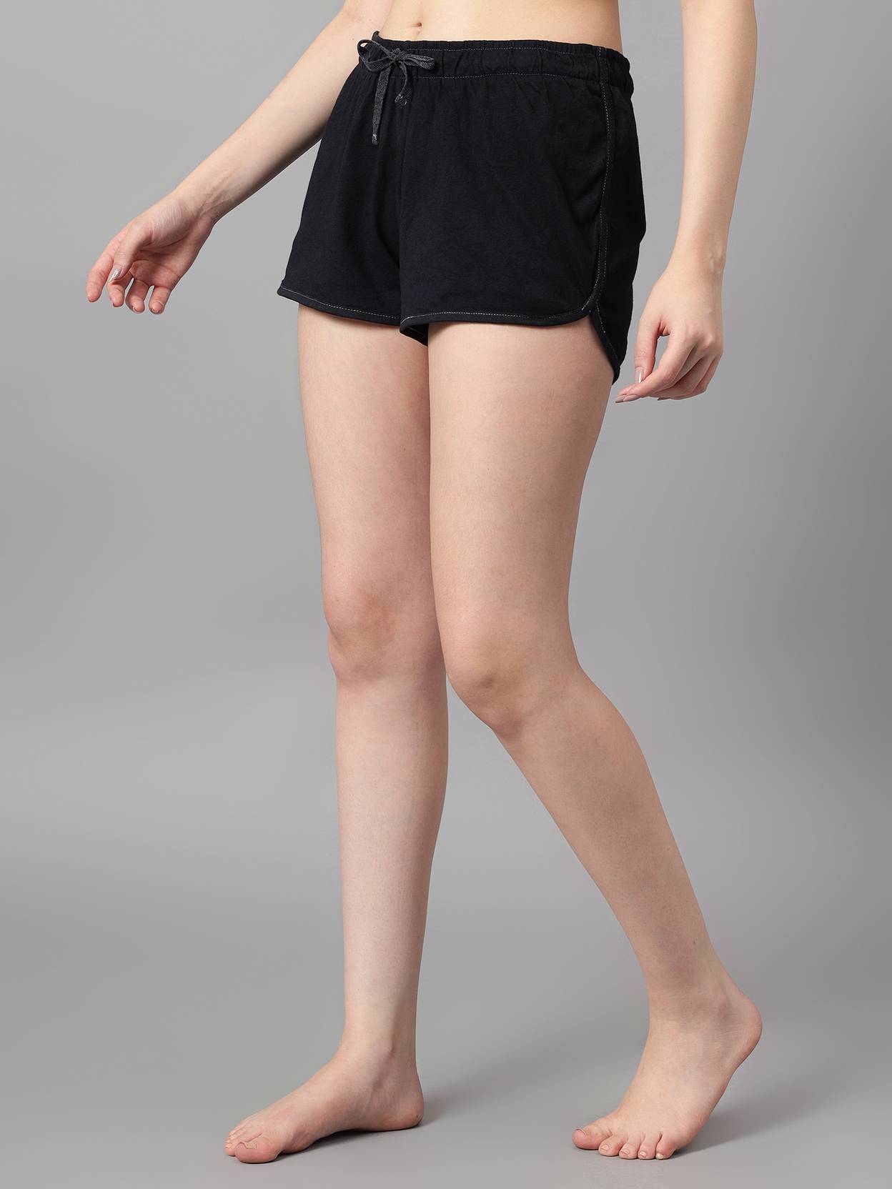 KOTTY  Solid Women Black Casual Shorts