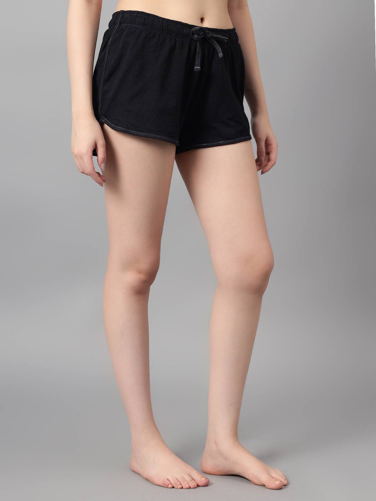 KOTTY  Solid Women Black Casual Shorts