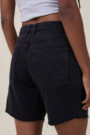 KOTTY  Solid Women Black Denim Shorts