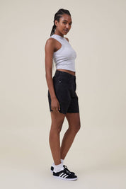 KOTTY  Solid Women Black Denim Shorts