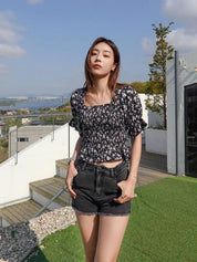 KOTTY  Solid Women Black Regular Shorts