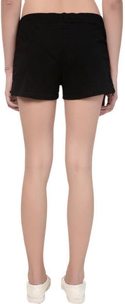 KOTTY  Solid Women Black Regular Shorts