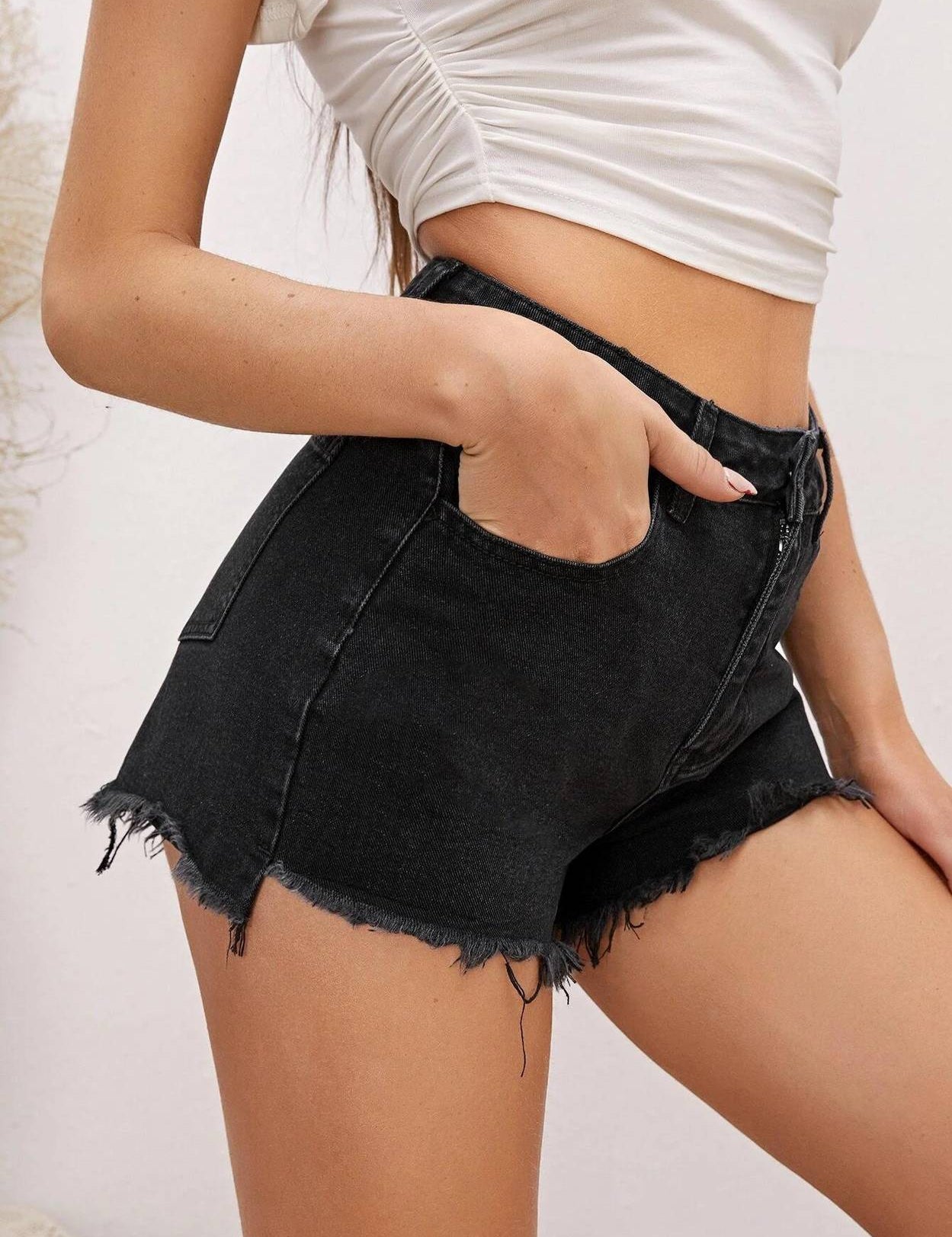 SolidWomenBlackRegularShorts-3_jpg.jpg